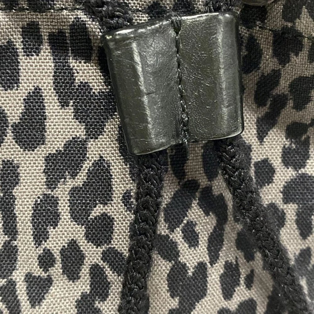 SAINT LAURENT PARIS Hunting Lock Sack Gray Black Nylon Leather 378-060325 - Picture 10 of 14